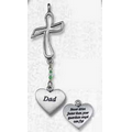 Cross & Heart Car Charm for Dad